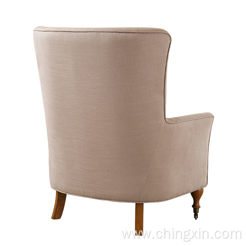 Solid Fabric Leisure Armed Accent Chair